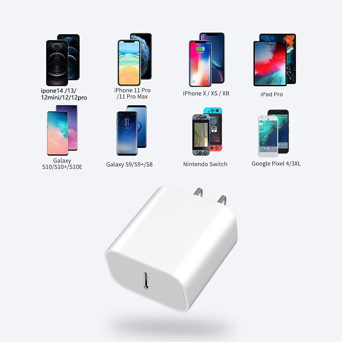 PD 20W Fast Charging US Version Charger with Cable Set for Samsung Phone iPhone - Image 5