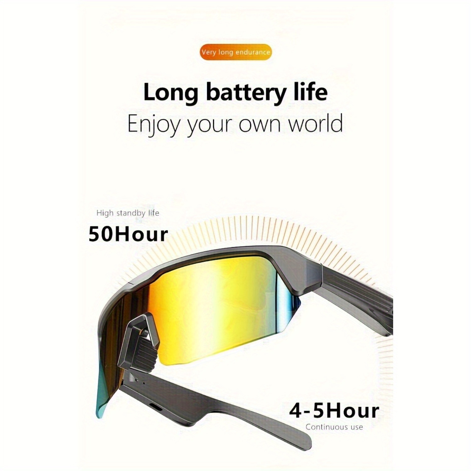 Smart Fashion Music Audio Glasses Headset Wireless 5.3 Version with HIFI Music Sound Audio Quality UV400 Sunglasses - Image 9