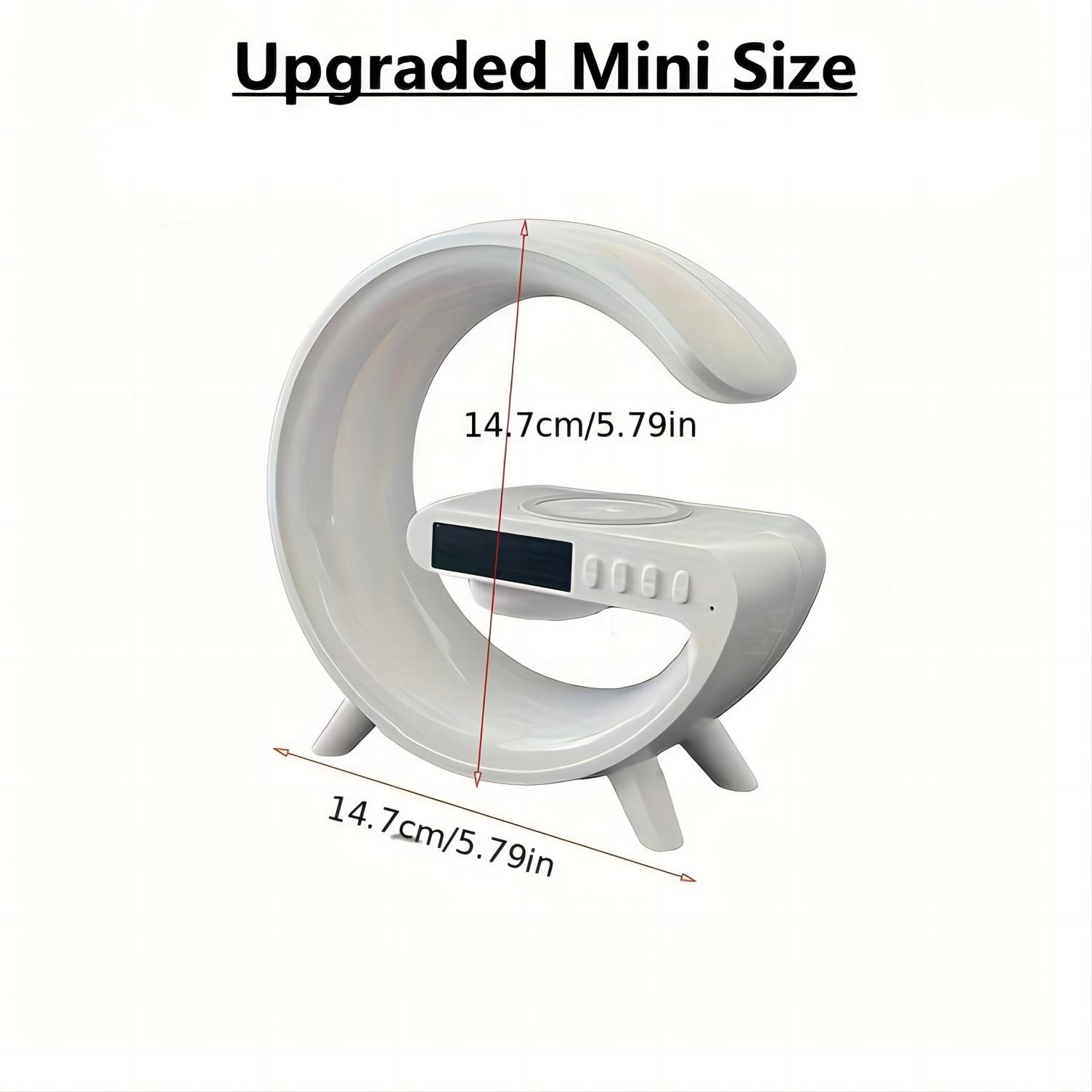 Mini Multi-functional 15W Fast Charging Wireless Charger with Speaker, Supports TF card, RGB Night Light, Alarm clock, AUX input, Suitable for iPhone and Samsung Mobile Phones - Image 7