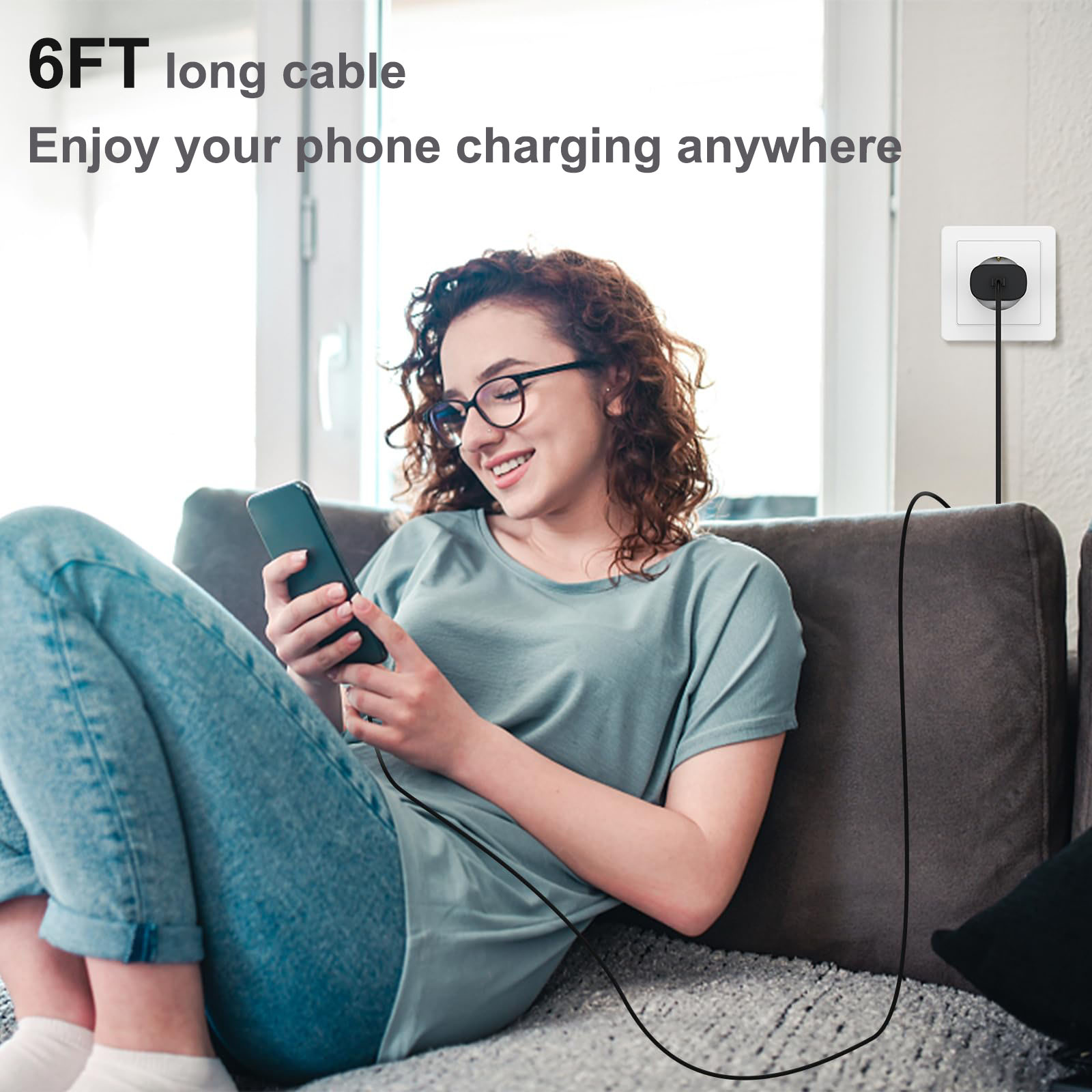 PD 25W Fast Charging EU Version Charger with Type C Cable Set for Samsung Phone iPhone - Image 6