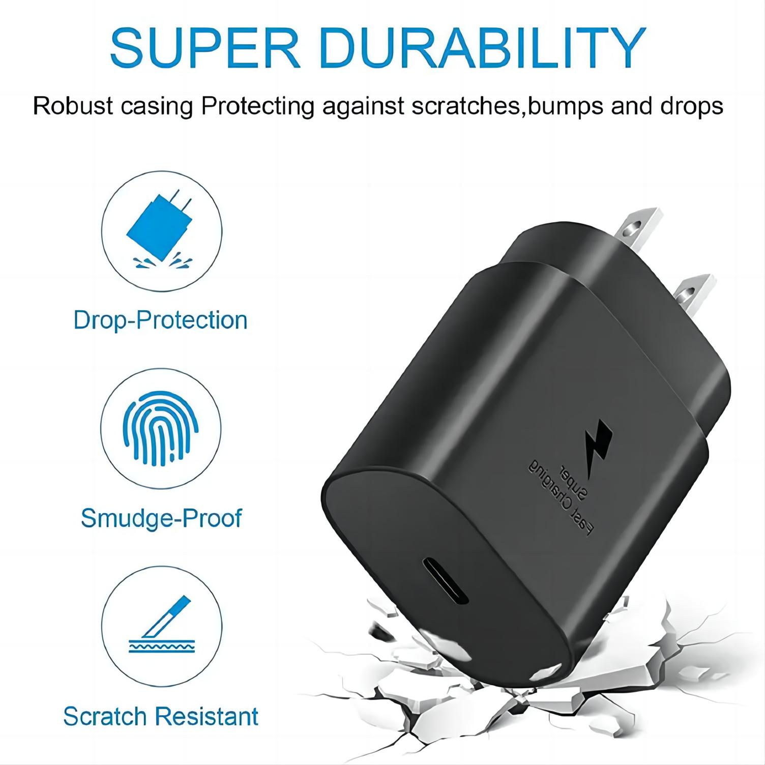 PD 25W Fast Charging US Version Charger with Type C Cable Set for Samsung Phone iPhone - Image 7