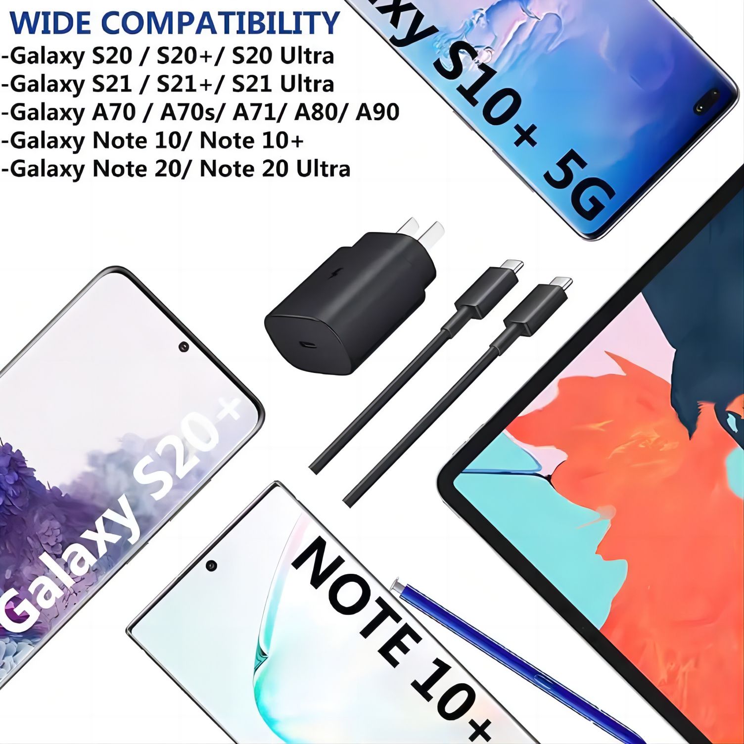 PD 25W Fast Charging US Version Charger with Type C Cable Set for Samsung Phone iPhone - Image 8