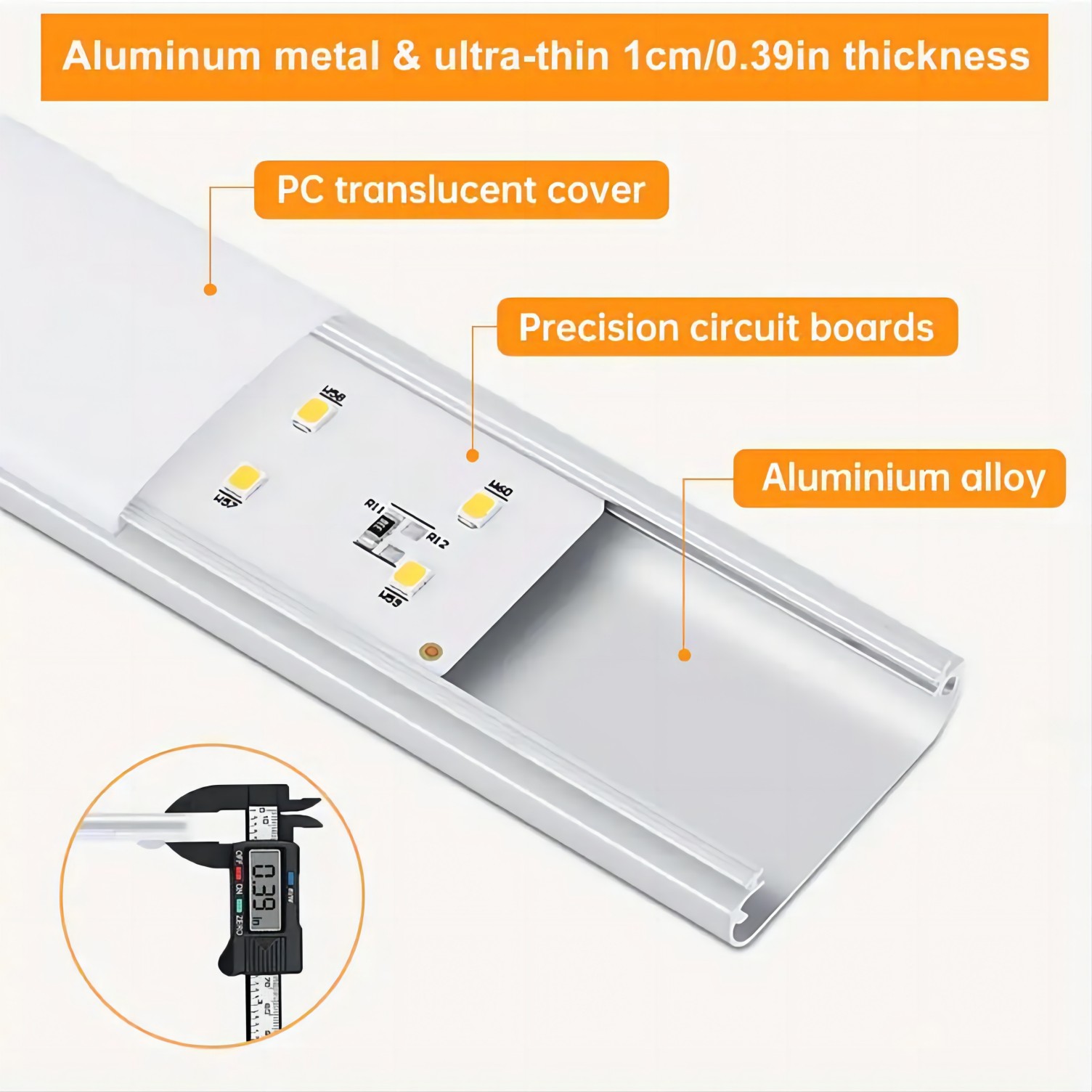 1pc LED Motion Sensor Cabinet Light, USB Rechargeable Night Counter Closet Light, Adjuastable Color,Different Size Available - Image 6